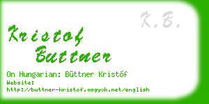 kristof buttner business card