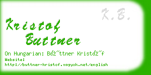 kristof buttner business card